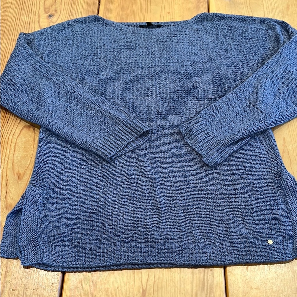 Women's Cacharel Blue Open Knit Sweater